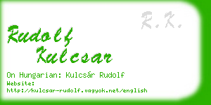 rudolf kulcsar business card